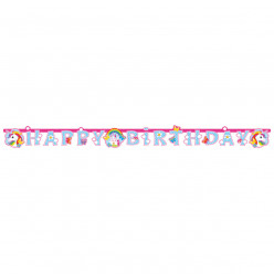 Faixa Banner Unicórnio Happy Birthday