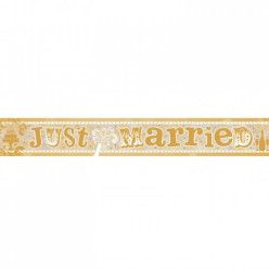 Faixa Foil Holográfico Just Married 2,7 metros