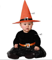 Fato Bruxa Laranja Bebé