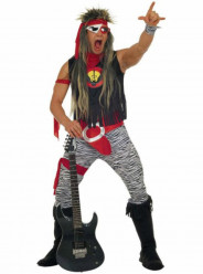 Fato Carnaval Rock and Roll Star Adulto