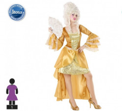 Fato Cortesã Dourado Adulto