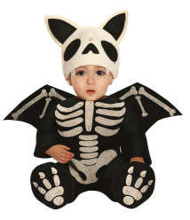 Fato de Esqueleto Morcego Bebé