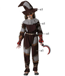 Fato Espantalho Sangrento Halloween