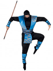 Fato Ninja Azul Adulto