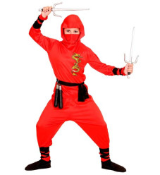 Fato Ninja Vermelho Dragão