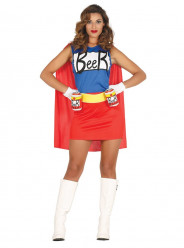 Fato Super Herói da Cerveja Mulher Adulto