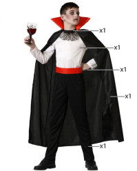 Fato Vampiro com Capa Halloween