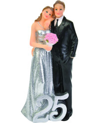 Figura Bolo Casamento Noivos 25 anos