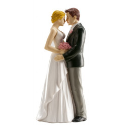 Figura Bolo Casamento Noivos Apaixonados 16cm