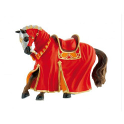 Figura Cavalo de Torneio Vermelho - Bullyland