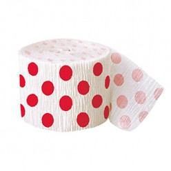 Fita Papel Crepe Vermelho 9 mts