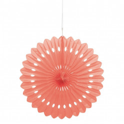 Flor de Papel Decorativa 16 Coral