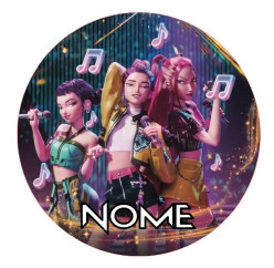 Folha Hóstia Redonda Guerreiras do K-Pop