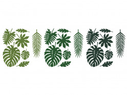 Folhas Verdes Tropicais Aloha Havai