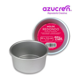 Forma de Bolo Redonda Azucren Anodizada 20x7,5cm