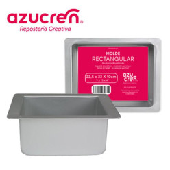 Forma de Bolo Retangular Azucren Anodizada 22,5x33x10cm
