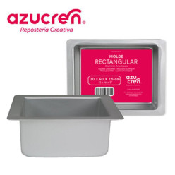 Forma de Bolo Retangular Azucren Anodizada 30x40x7.5cm