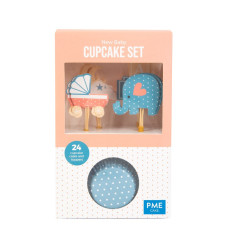 Formas Cupcake + Toppers Baby Shower PME