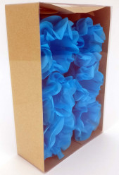 Forminhas Papel Seda Flores Azul Céu - 12 Und