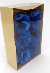 Forminhas Papel Seda Flores Azul Escuro - 12 Und