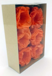 Forminhas Papel Seda Flores Laranja - 12 Und