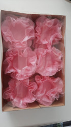 Forminhas Papel Seda Flores Rosa Bebé - 12 Und