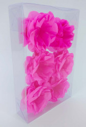 Forminhas Papel Seda Flores Rosa Fúchsia - 12 Und