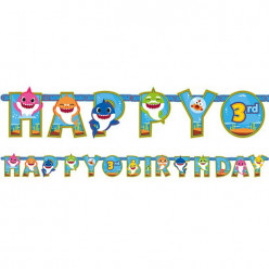 Grinalda Baby Shark com Idade Personalizável