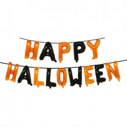 Grinalda Balões Foil Happy Halloween