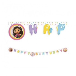Grinalda Banner Happy Birthday Gabby´s Dollhouse