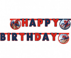 Grinalda Banner Happy Birthday Spiderman Crime Fighter