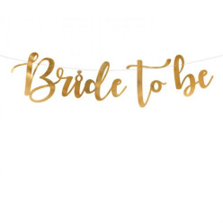 Grinalda Bride To Be Dourada Despedida de Solteira