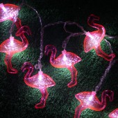 Grinalda com Luzes LED - Flamingo