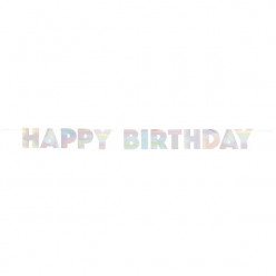 Grinalda Happy Birthday Iridescente 2.2m
