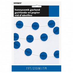 Grinalda Papel Ninho de Abelhas Azul
