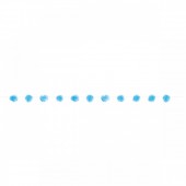 Grinalda Tule Pom-Pom 2,13m - Azul