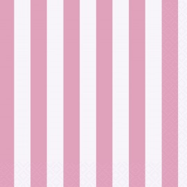 Guardanapos Cocktail Rosa e Branco – 16 Und