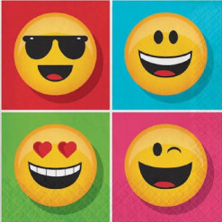 Guardanapos Face Emojis 16 unid