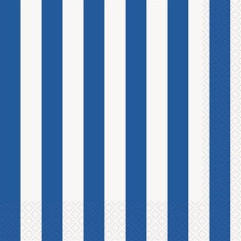 Guardanapos Riscas Azul e Branco – 16 Und