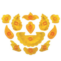 JEM Cortadores Florais Aplique Estilo Jacobino - 12 peças