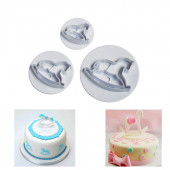 Kit Cortador bolacha cavalinho 3 unid