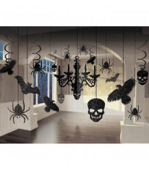 Kit Decorações Candelabro Glitter Halloween