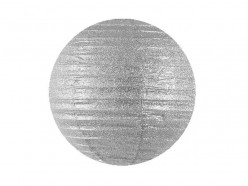 Lanterna Glitter Prateada 35cm