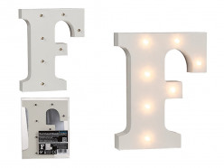 Letra F Luminosa c/ Leds