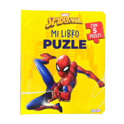 Livro Spiderman com 5 Puzzles