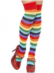 Meias Riscas Coloridas Palhacita