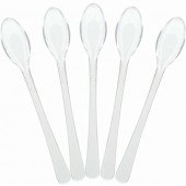 Mini colheres plástico transparente