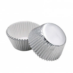 Mini Formas Cupcakes Prateado 60und