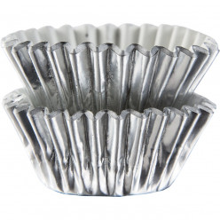 Mini - Forminhas Prateadas Cupcake - 75unid