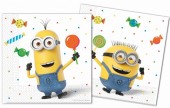 Minions 20 Guardanapos de 33x 33cm